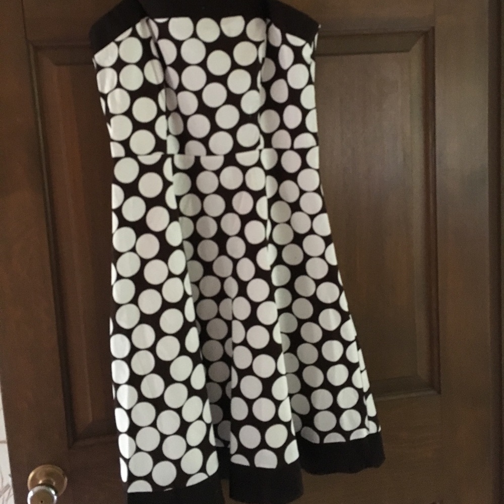 NWT Brown and white polka dot dress